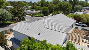 Metal roof installation aerial Los Angeles – fire-resistant Class A rating
