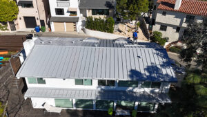 Metal roof installation aerial Los Angeles – fire-resistant Class A rating